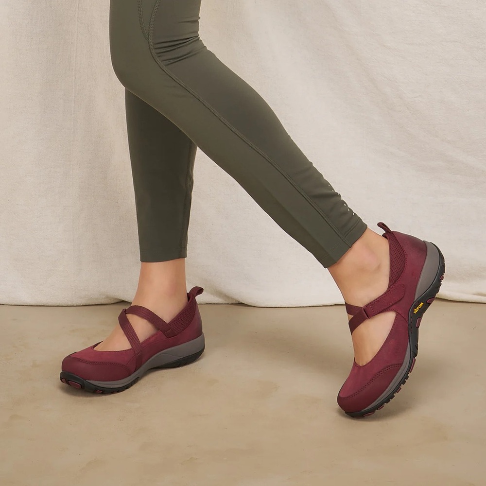 Dansko Primrose Flat (Burgundy / Wine Mary Jane’s)